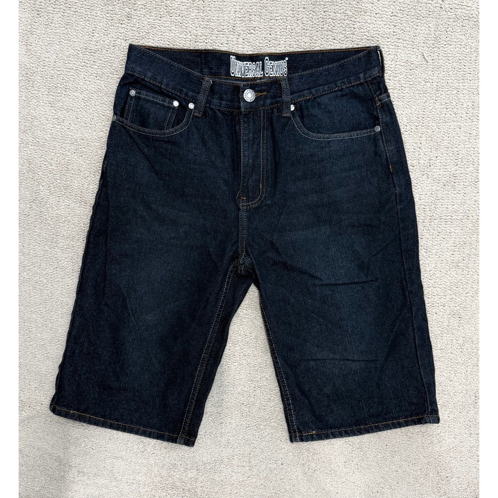 Universal Genius Baggy Denim Shorts Size 32 Dark Wash Jorts
